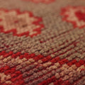 Vintage Southeastern Persian Style Runner Rug 3x10 ft — Red & Brown Geometric