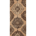 Vintage Konya Turkish Runner Rug 3x8 ft — Beige & Brown Floral