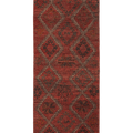 Vintage Gaziantep Turkish Runner Rug 3x9 ft — Red & Brown Geometric