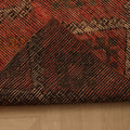 Vintage Gaziantep Turkish Runner Rug 3x9 ft — Red & Brown Geometric