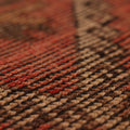 Vintage Gaziantep Turkish Runner Rug 3x9 ft — Red & Brown Geometric