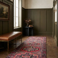Persian Style Runner Rug in a styled room
