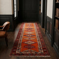 Persian Style Runner Rug in a styled room