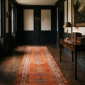 Persian Style Runner Rug in a styled room