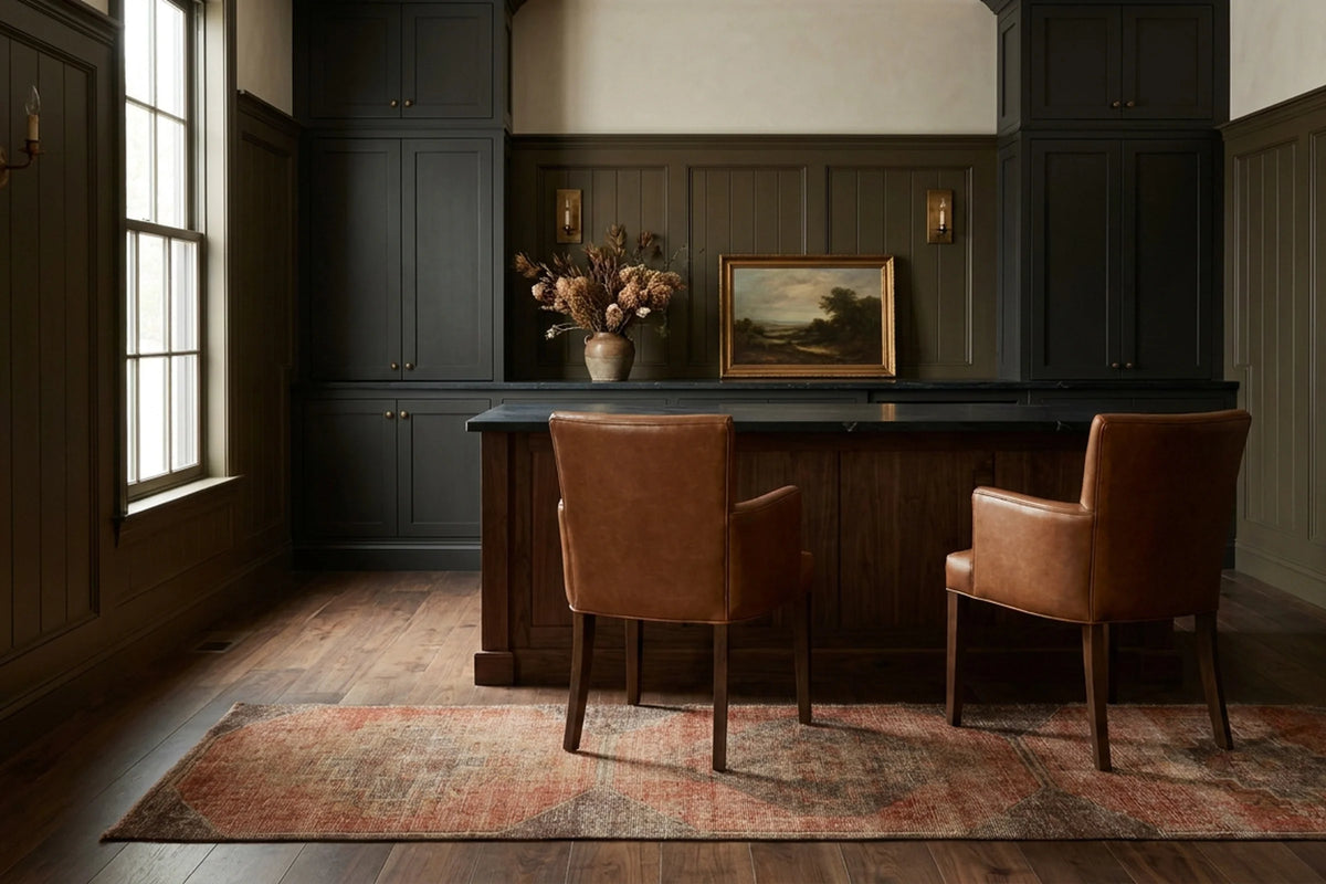 Turkish Runner Rug in a styled room