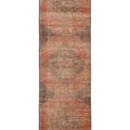 Vintage Malatya Turkish Runner Rug 3x10 ft — Red & Brown Geometric