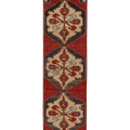 Vintage Niğde Turkish Runner Rug 2x10 ft — Red & Beige Geometric