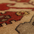 Vintage Niğde Turkish Runner Rug 2x10 ft — Red & Beige Geometric