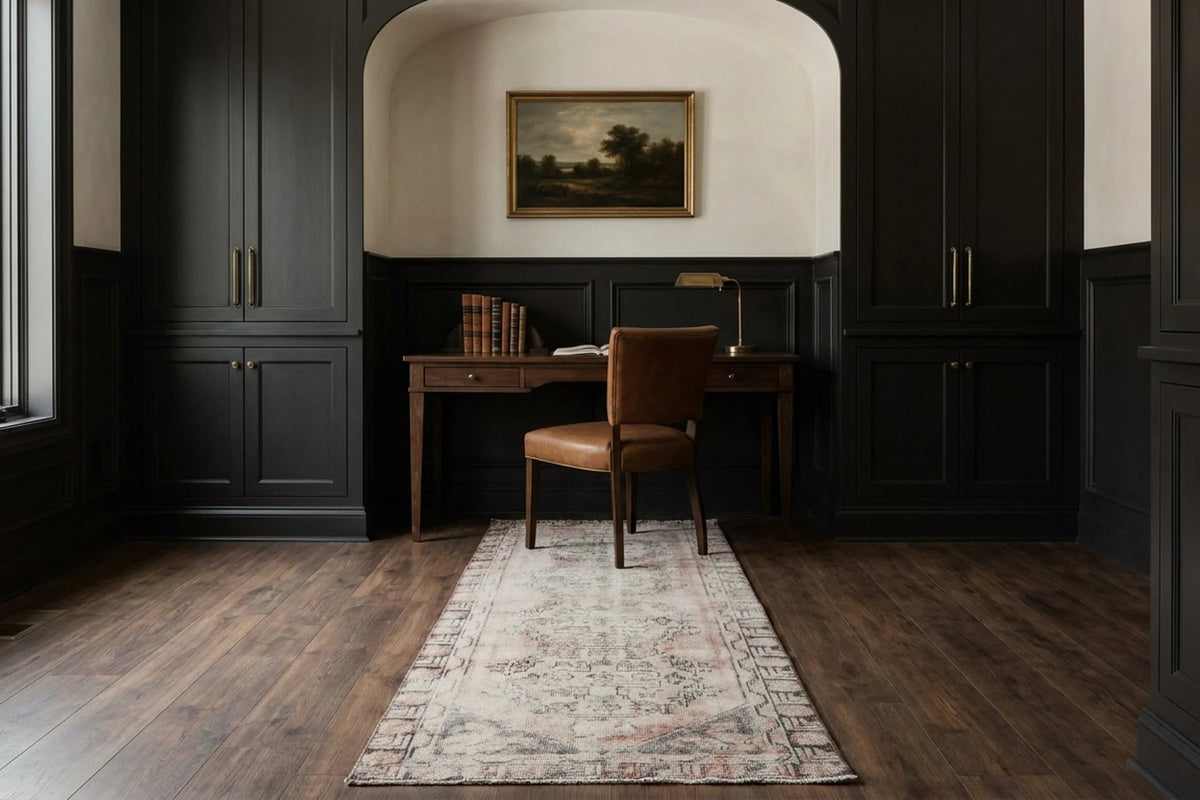 Turkish Runner Rug in a styled room