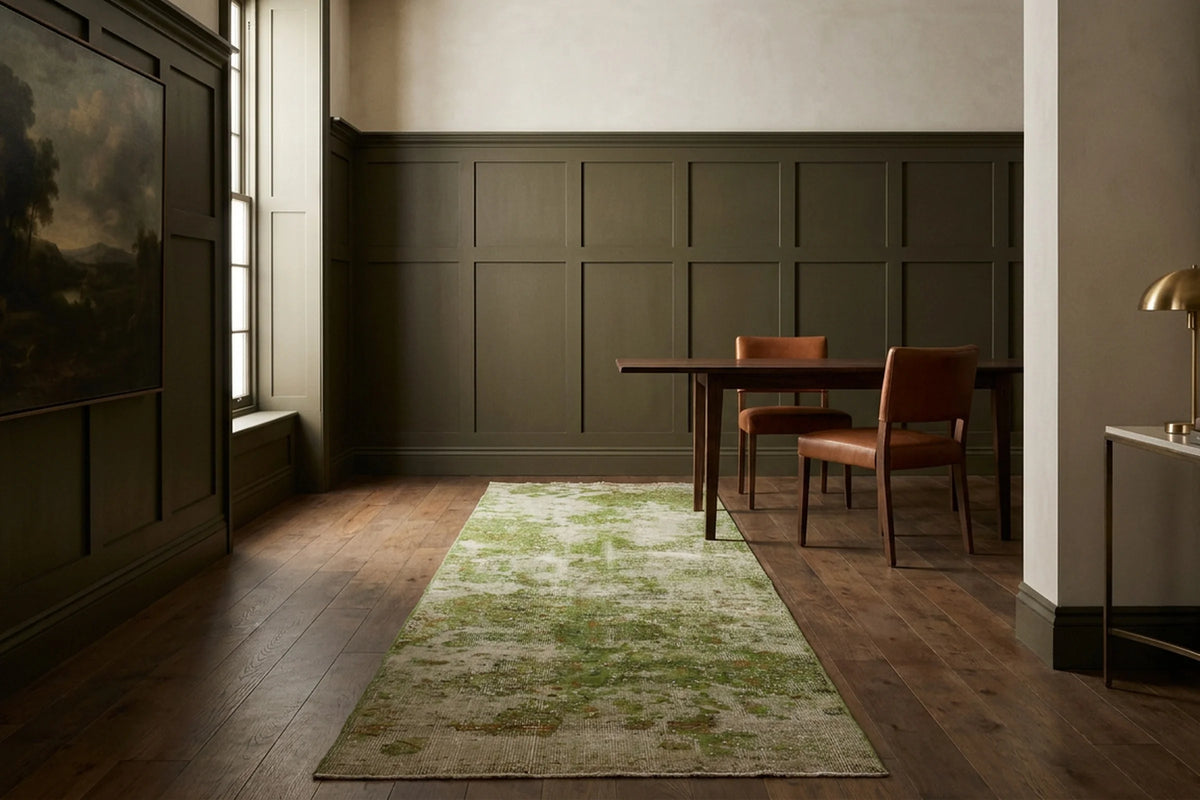 Turkish Runner Rug in a styled room