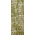 Vintage Malatya Turkish Runner Rug 2x10 ft — Green & Beige Distressed