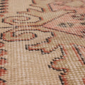 Vintage Nevşehir Turkish Area Rug 4x7 ft — Red & Beige Floral