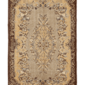 Vintage Isparta Turkish Area Rug 6x10 ft — Beige & Brown Floral