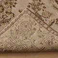 Vintage Isparta Turkish Area Rug 5x9 ft — Beige & Green Floral