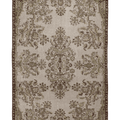 Vintage Isparta Turkish Area Rug 5x9 ft — Beige & Green Floral