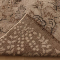 Vintage Isparta Turkish Area Rug 6x10 ft — Brown & Beige Floral
