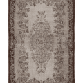 Vintage Isparta Turkish Area Rug 6x10 ft — Brown & Beige Floral