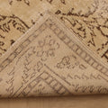 Vintage Manisa Turkish Area Rug 6x9 ft — Beige & Brown Floral