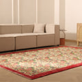 Vintage Isparta Turkish Area Rug 7x10 ft — Beige & Pink Floral
