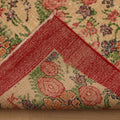Vintage Isparta Turkish Area Rug 7x10 ft — Beige & Pink Floral
