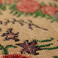 Vintage Isparta Turkish Area Rug 7x10 ft — Beige & Pink Floral