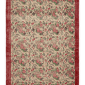 Vintage Isparta Turkish Area Rug 7x10 ft — Beige & Pink Floral