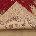 Vintage Isparta Turkish Area Rug 6x9 ft — Red & Beige Floral (No. 33602)