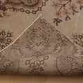 Vintage Isparta Turkish Area Rug 6x9 ft — Beige & Brown Floral