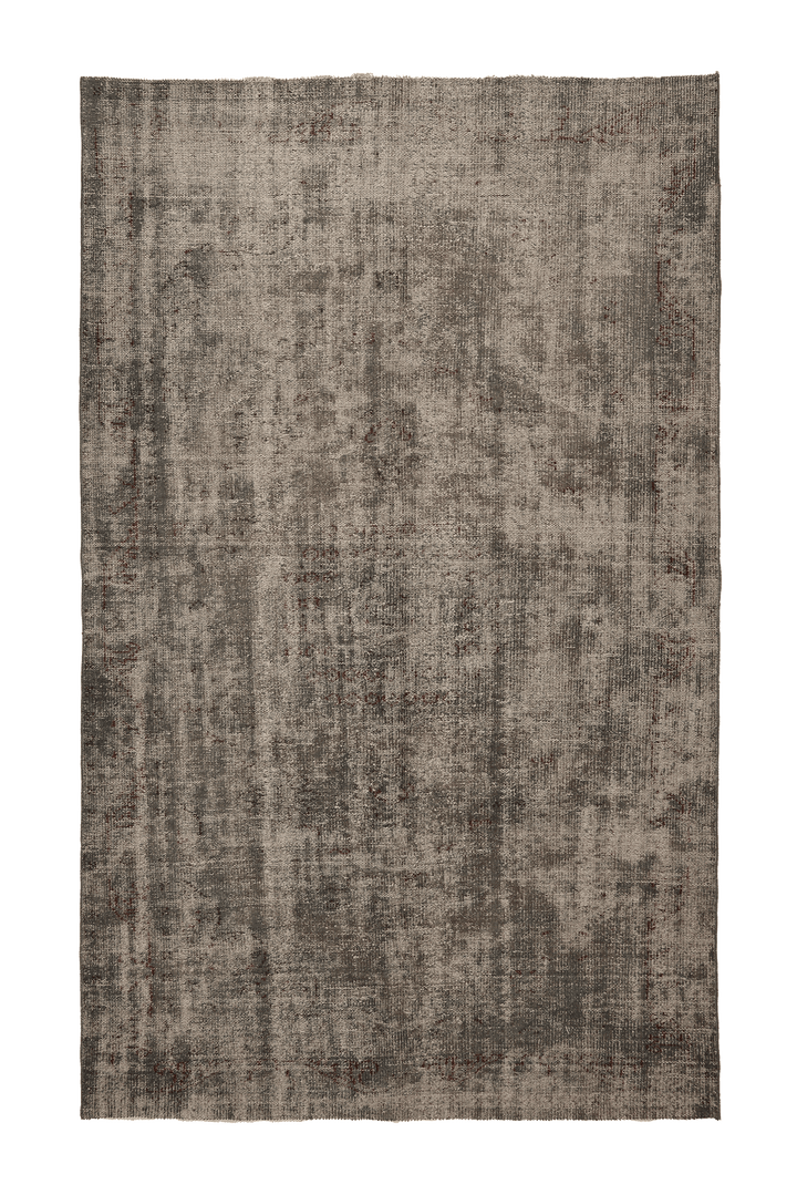Vintage Manisa Turkish Area Rug 6x10 ft — Gray & Beige Distressed