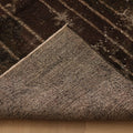 Vintage Isparta Turkish Area Rug 6x9 ft — Brown & Gray Stripped
