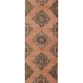 Vintage Konya Turkish Runner Rug 3x12 ft — Orange & Brown Floral