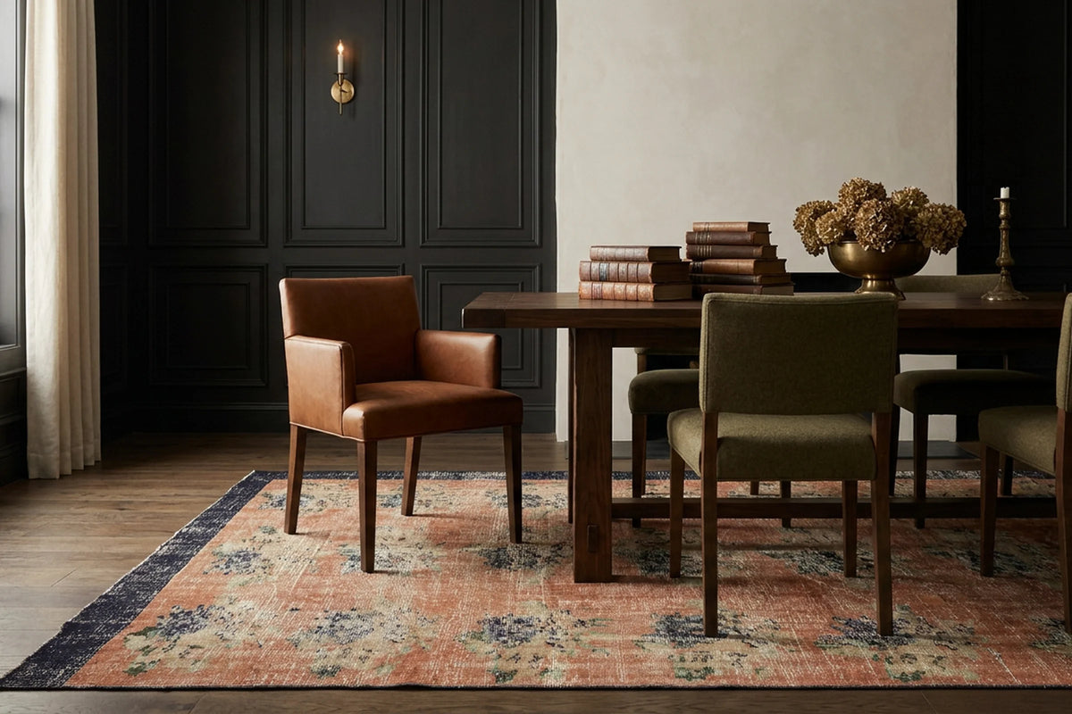 Turkish Area Rug in a styled room