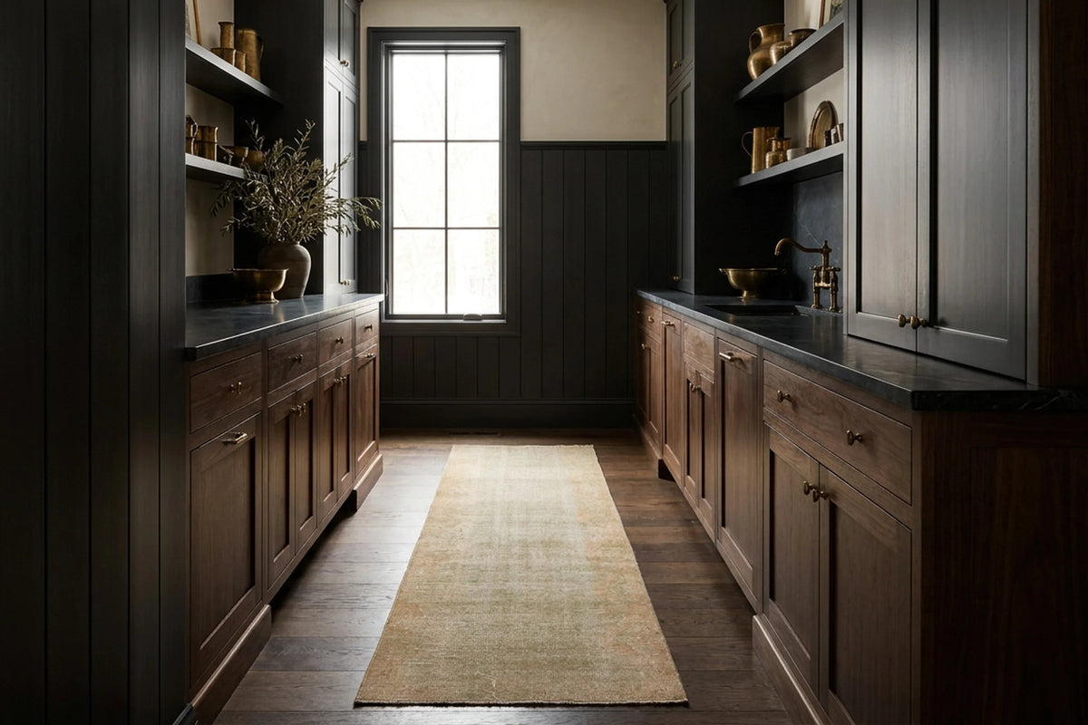 Turkish Runner Rug in a styled room