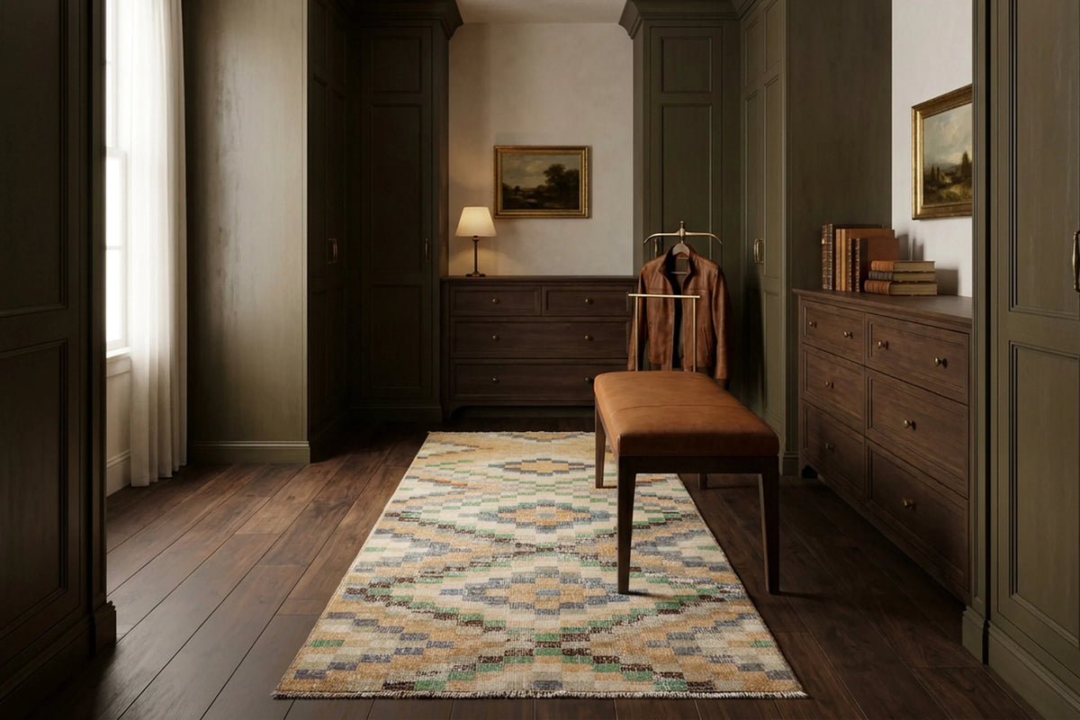 Turkish Runner Rug in a styled room