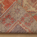 Vintage Niğde Turkish Runner Rug 2x9 ft — Orange & Beige Geometric