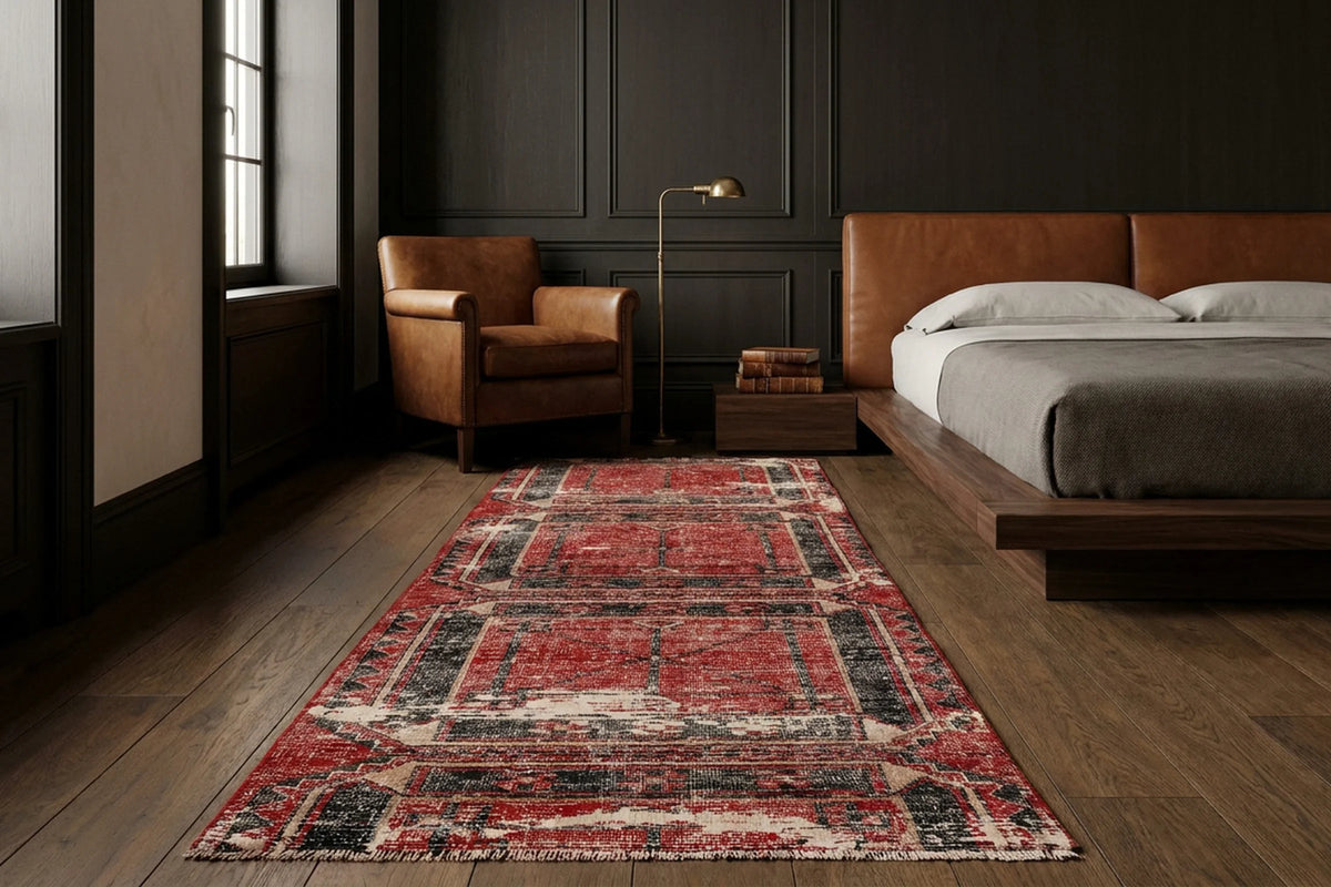 Turkish Runner Rug in a styled room