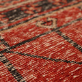 Vintage Malatya Turkish Runner Rug 2x8 ft — Red & Brown Geometric (No. 33745)