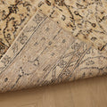 Vintage Isparta Turkish Runner Rug 2x10 ft — Beige Floral