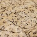 Vintage Isparta Turkish Runner Rug 2x10 ft — Beige Floral