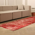 Vintage Manisa Turkish Runner Rug 2x9 ft — Red Distressed