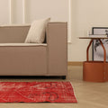 Vintage Manisa Turkish Runner Rug 2x9 ft — Red Distressed