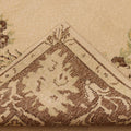 Vintage Isparta Turkish Area Rug 6x9 ft — Beige & Brown Floral