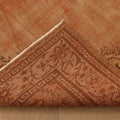 Vintage Manisa Turkish Area Rug 5x8 ft — Orange & Brown Floral