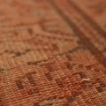 Vintage Manisa Turkish Area Rug 5x8 ft — Orange & Brown Floral