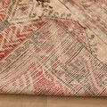 Vintage Niğde Turkish Area Rug 5x8 ft — Beige & Red Geometric
