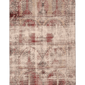 Vintage Niğde Turkish Area Rug 5x8 ft — Beige & Red Geometric