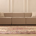 Vintage Isparta Turkish Area Rug 6x10 ft — Beige & Red Floral