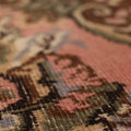 Vintage Isparta Turkish Area Rug 6x9 ft — Beige & Pink Floral