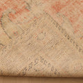 Vintage Manisa Turkish Area Rug 6x10 ft — Orange & Beige Floral