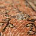 Vintage Isparta Turkish Area Rug 7x10 ft — Orange & Beige Floral
